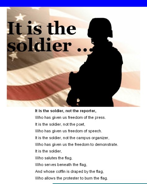 it is the soldier