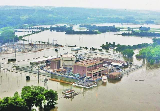 flooded nuclear site