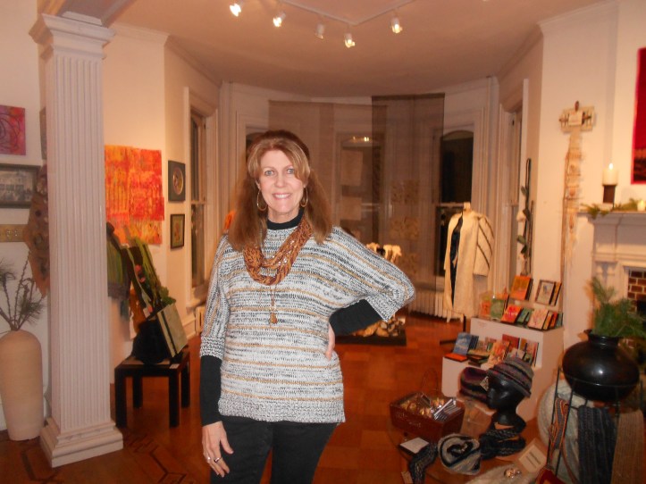 Owner Claire Lavin greets visitors on Sunday Dec 2 '12 Marietta Candlelight tour 041