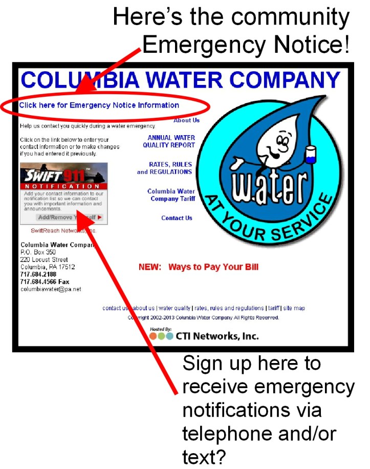 columbia water website - 2