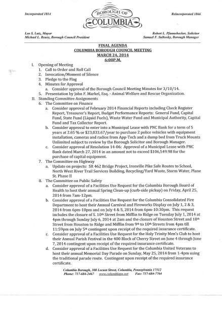 council meeting of the whole March0001