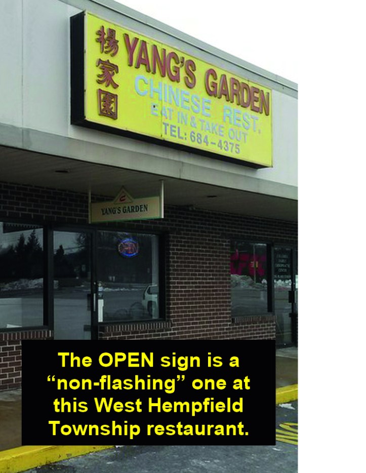 non-flashing open