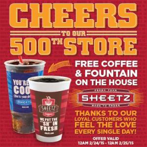 sheetz free coffee