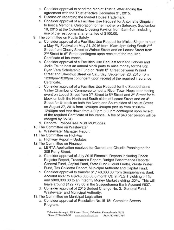 council of the whole - page two