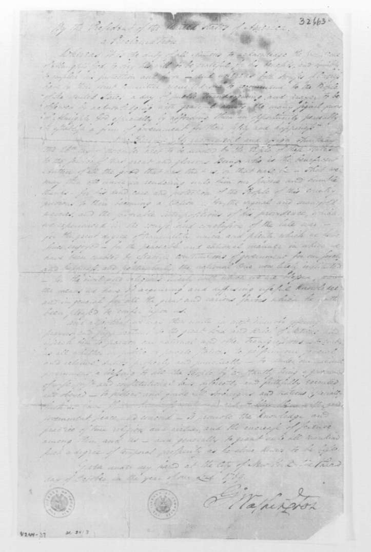 washington's proclamation