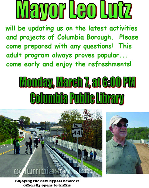 mayor lutz at the Library