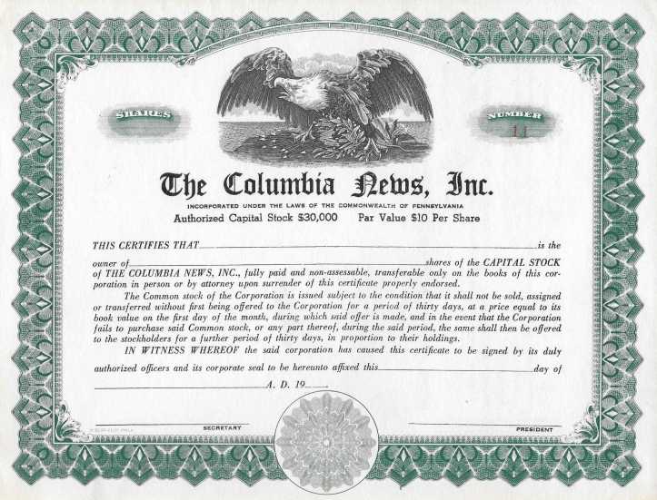 Columbia news stock0001