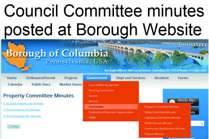 council committee minutes
