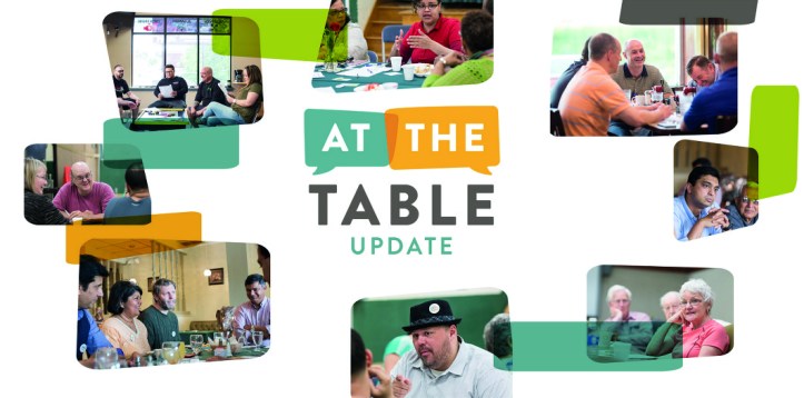 at the table