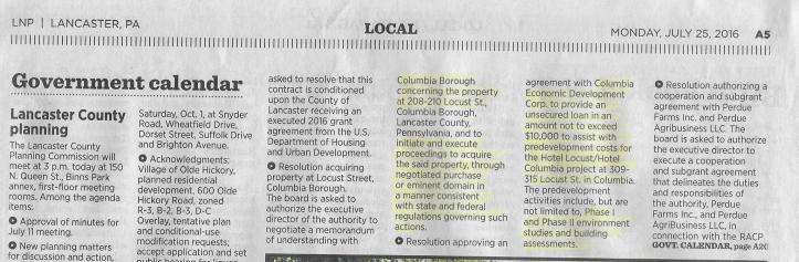 CEDC - government calendar