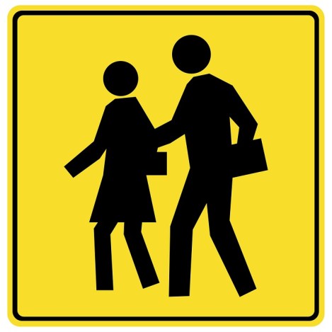 kids walking to school