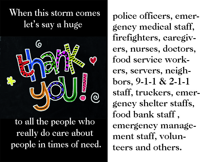 thank you during storm