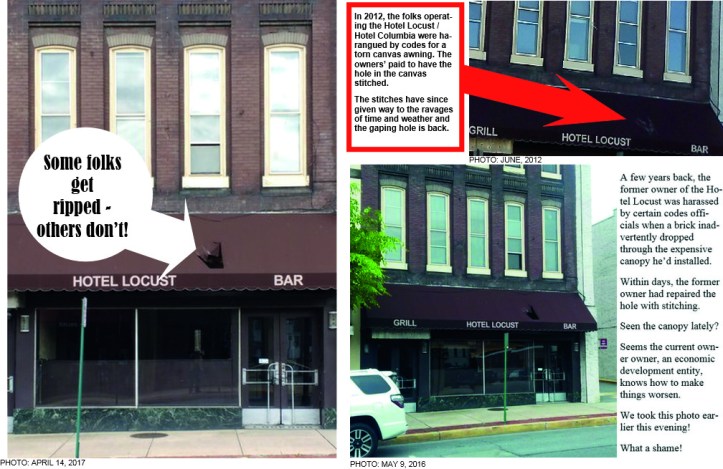 awning on hotel locust