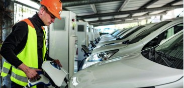 parked electric cars