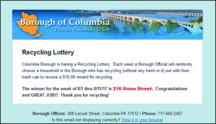 recycling lottery