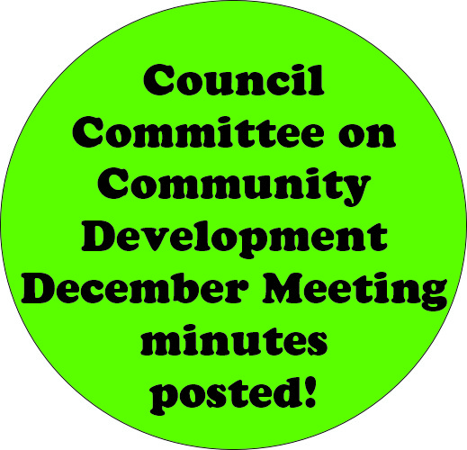 community development minutes
