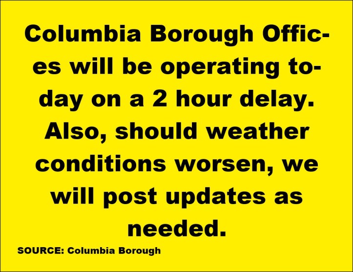 columbia borough announcement