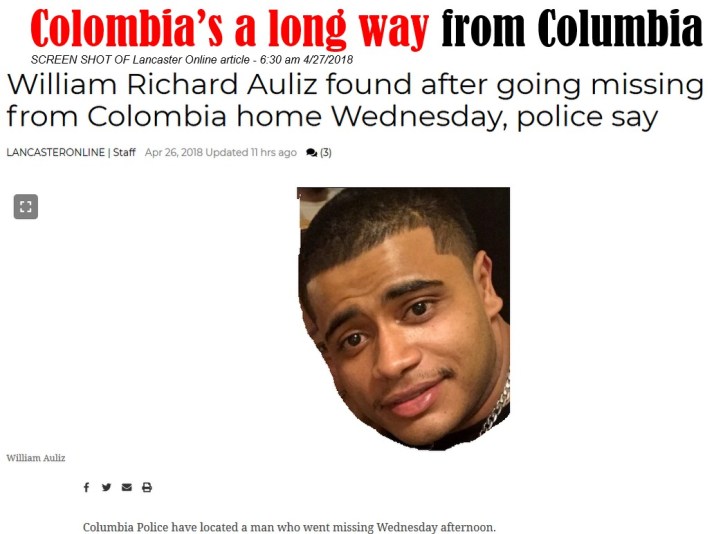 columbia man found