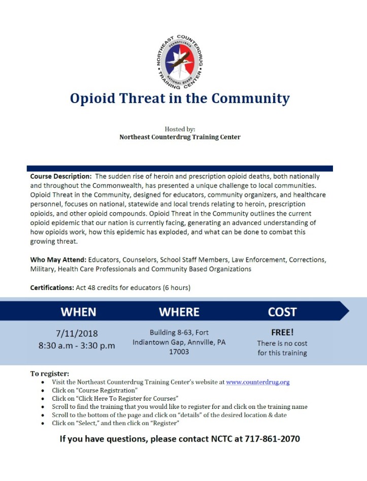 opioid threat training