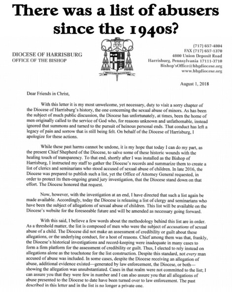 diocese letter