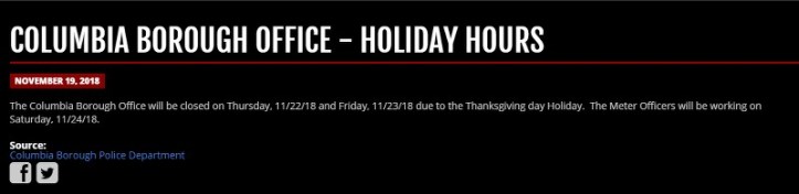 borough holiday hours