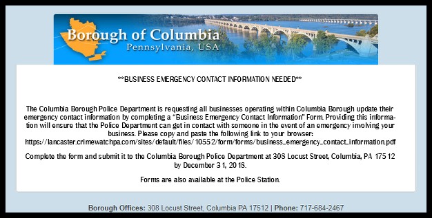 police department notice