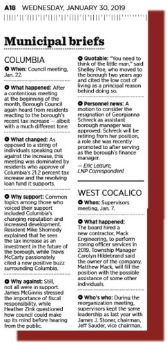 muni briefs council meeting