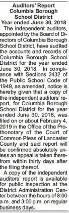 BBSD auditors report