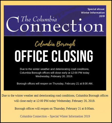 columbia closing