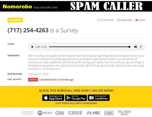 nomo spam caller