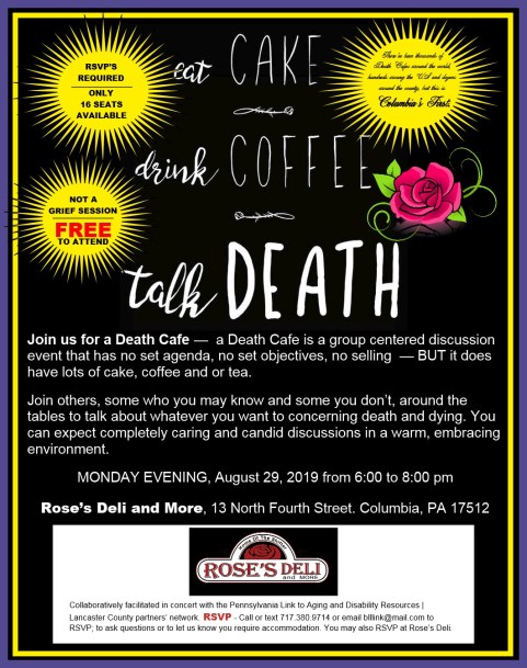 Rose's Death Cafe announcement