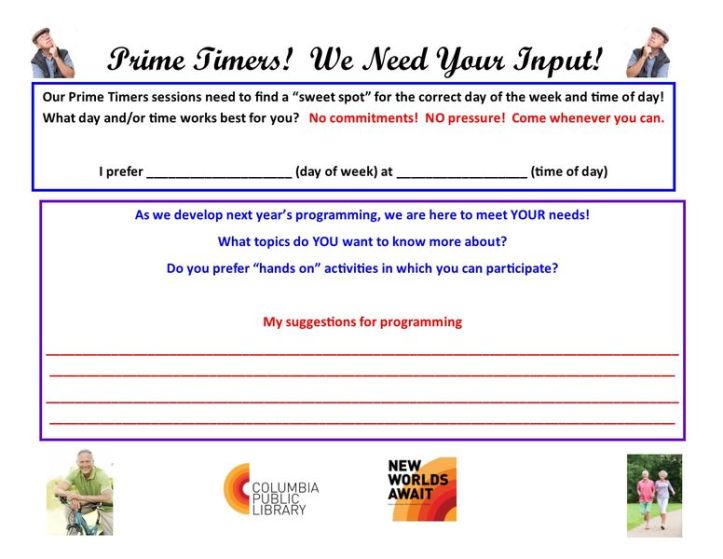 Prime Timers Survey