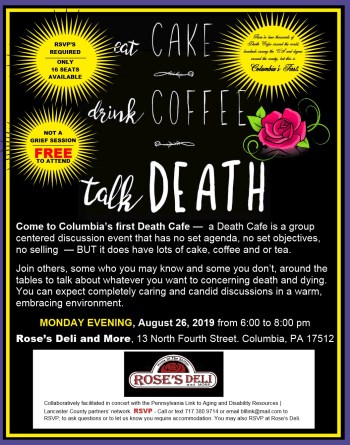 Rose's Death Cafe corrected date