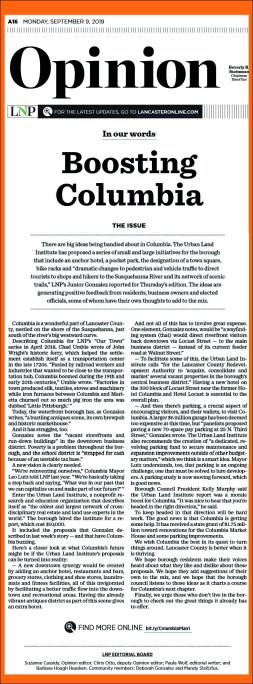 editorial boosting columbia