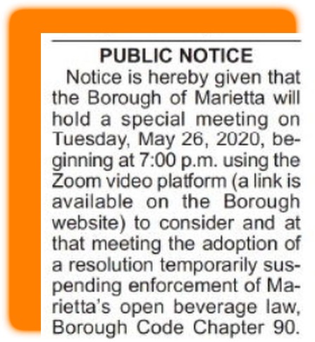 legal notice marietta