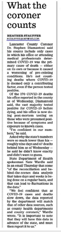 what the coroner counts