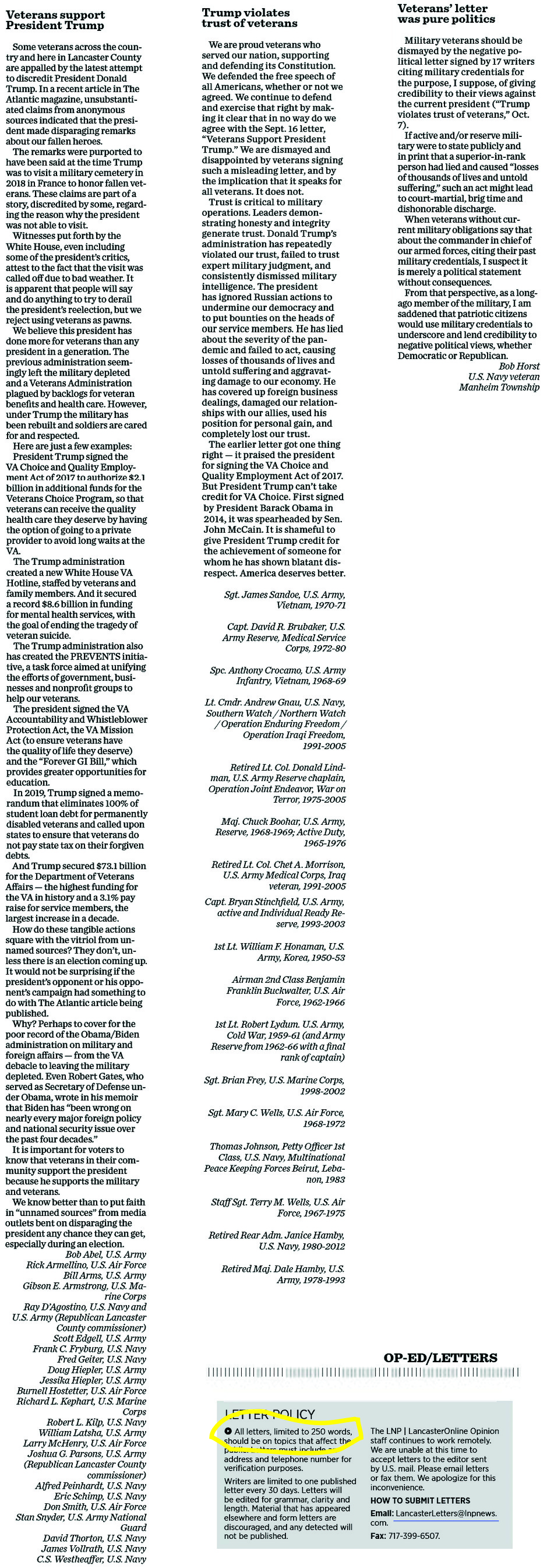 letters standards