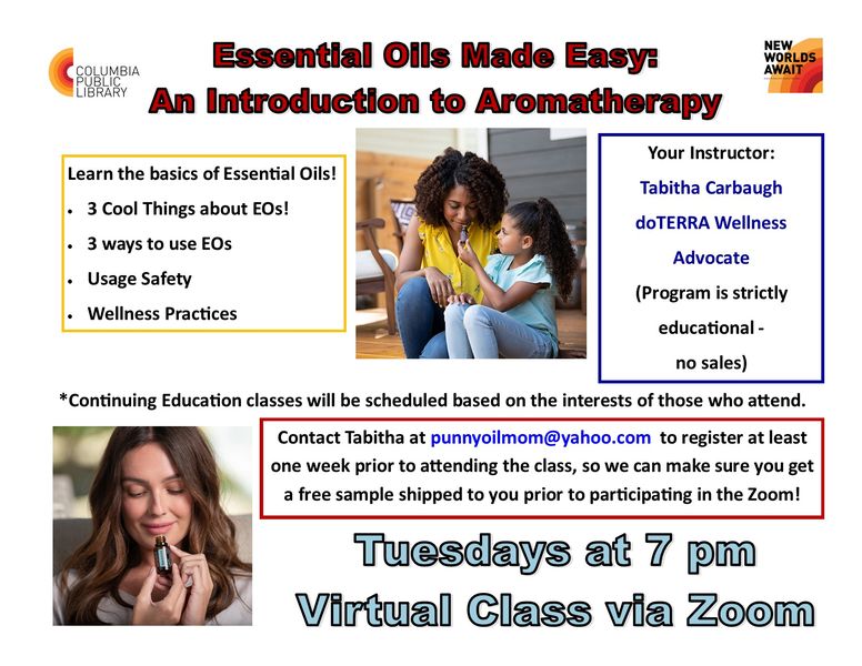Tuesdays Essential Oils 101 - VIRTUAL