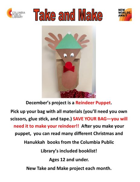 Take and Make Reindeer Puppet